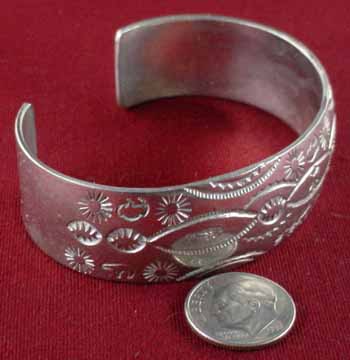 Silver Bracelet with Native American Designs - Image 2